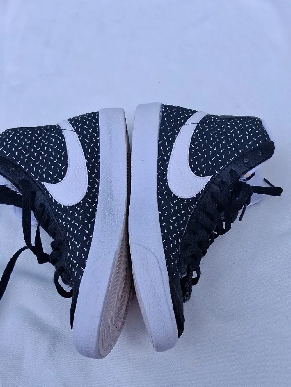 Nike Black and White High-Top Sneakers